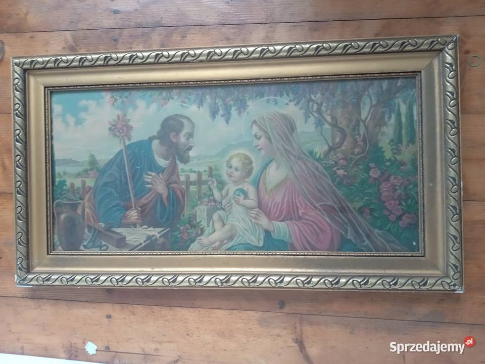 Święty obraz oleodruk Antyki, Sztuka, Kolekcje Gdów