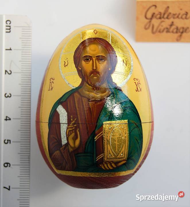 Jajko rosyjskie pisanka ikona Matka Boża Lublin