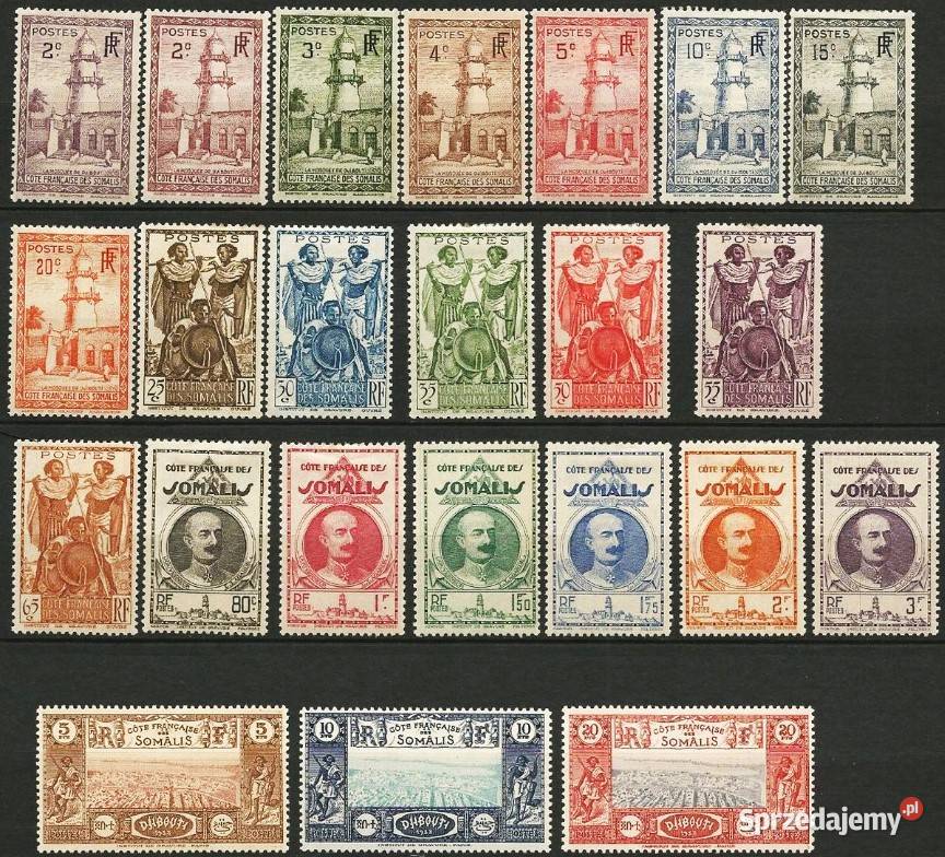 SOMALI FRANCUSKIE 1938kompletna seria wysyłka