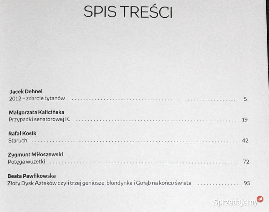 2012 J Dehnel M Kalicińska R Kosik Z Miłoszewski Pozostałe Chełm sprzedam