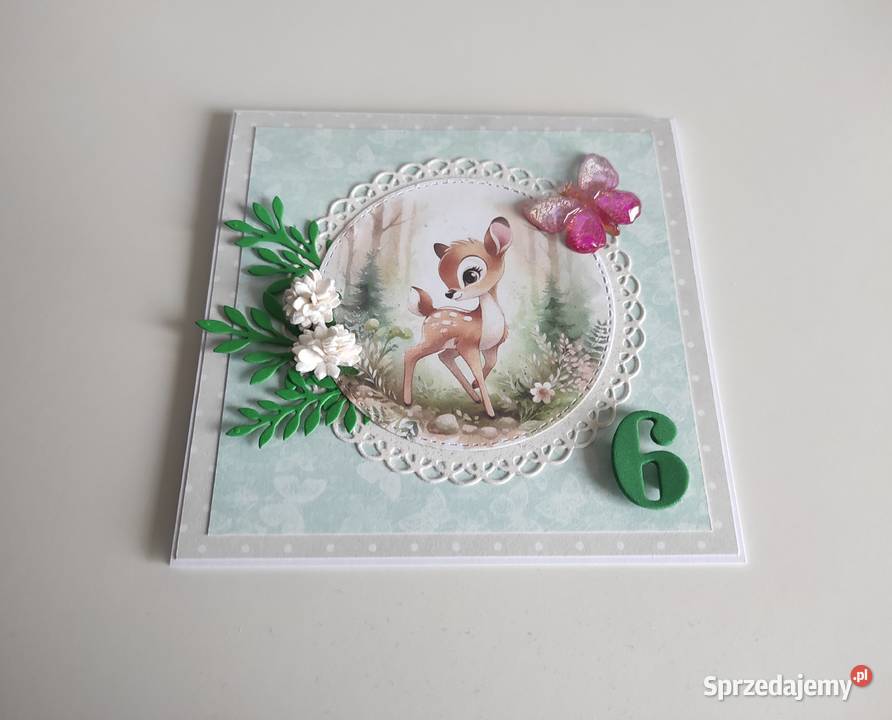 Kartka ręcznie robiona na urodziny urodzinowa z sprzedam