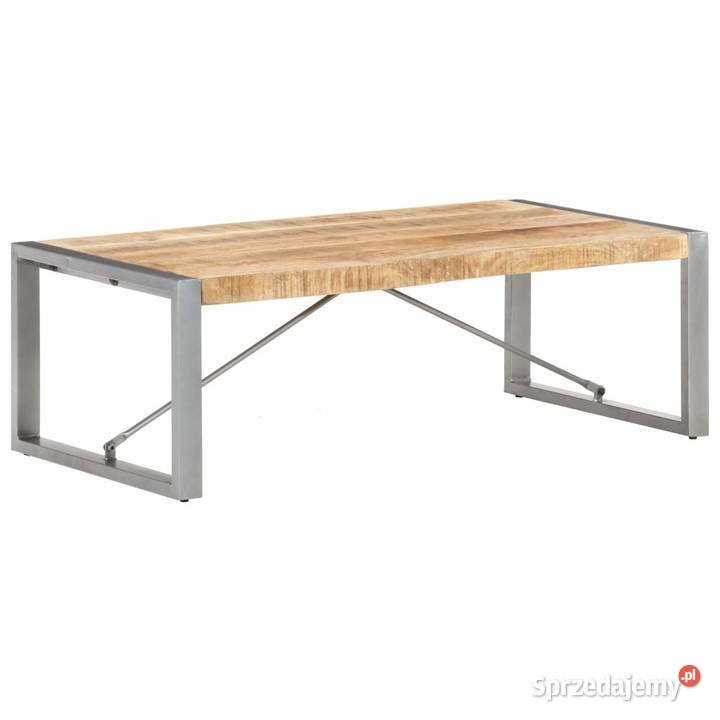 Stolik kawowy 120 x 60 x 40 surowe drewno mango Dom i Ogród