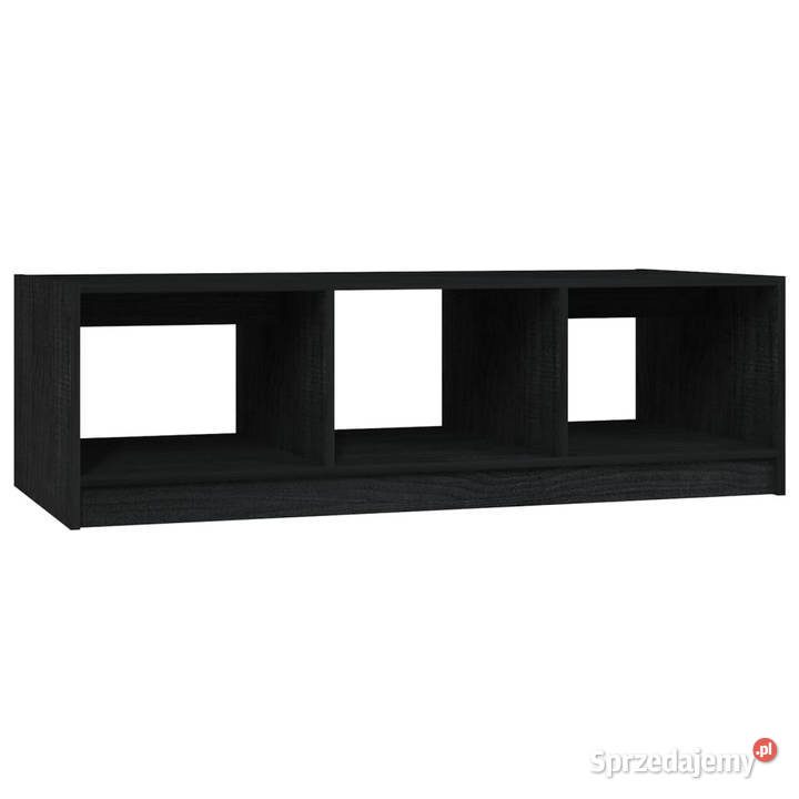 Stolik kawowy czarny 110x50x34 lite drewno Warszawa