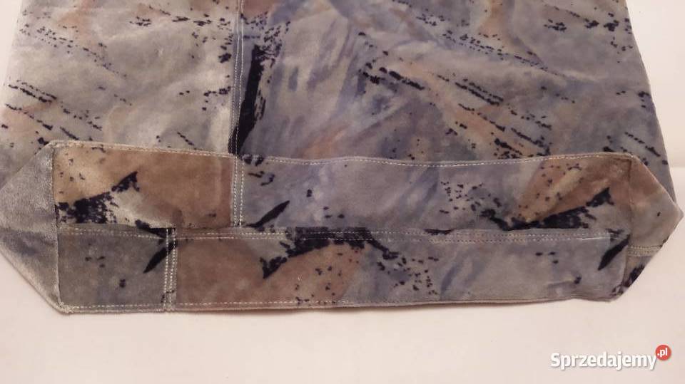 Torba na zakupy SZARA tkanina obiciowa podlaskie Hajnówka