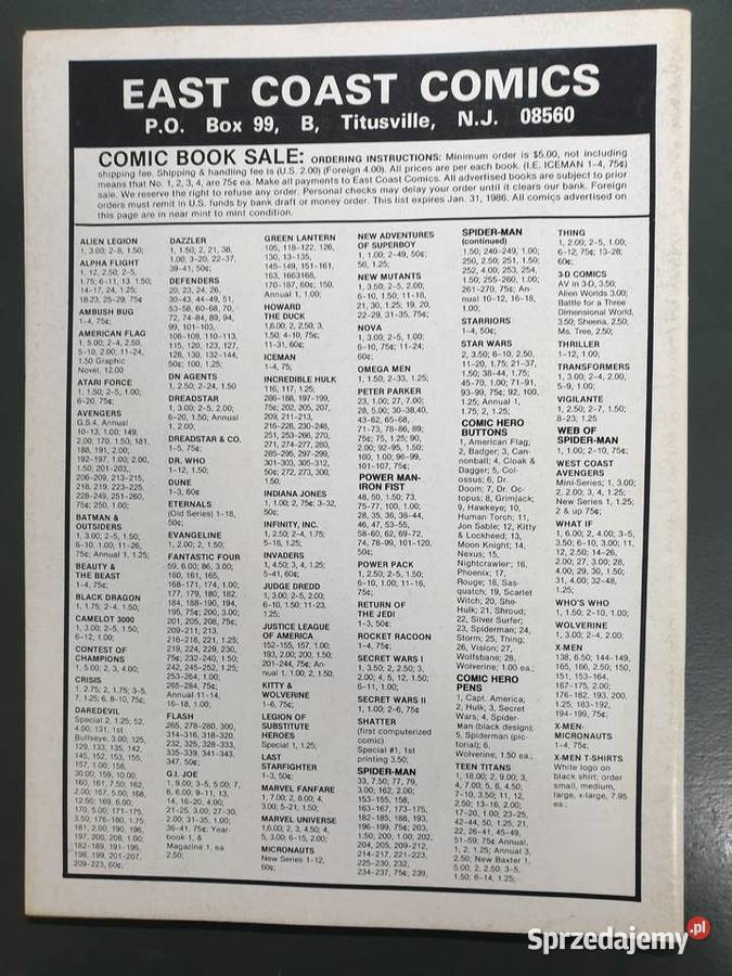 Savage Tales Marvel Magazine 1985 pomorskie Gdynia