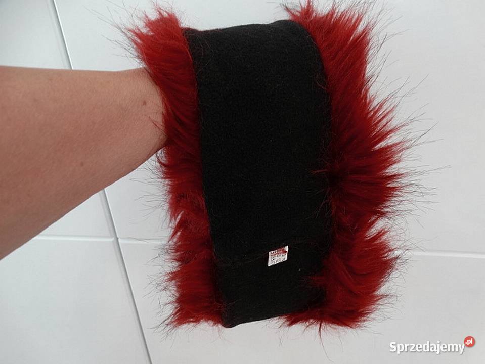 Opaska na Uszy Futrzana Puszysta Zimowa Sztuczne Dla kobiet