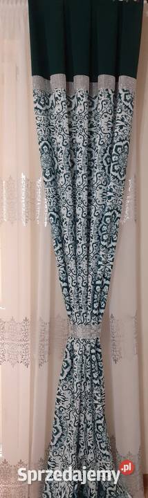 2 sztuki zasłony butelkowa zieleń Mława sprzedam