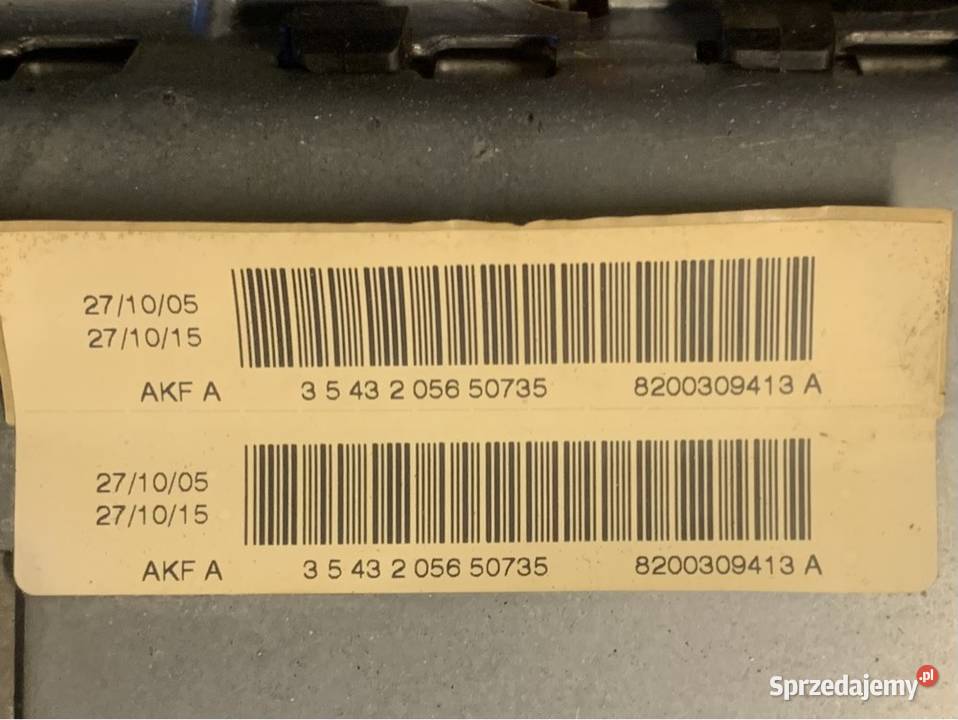 Poduszka powietrzna siedziska 8200309413 Renault zachodniopomorskie Szczecin