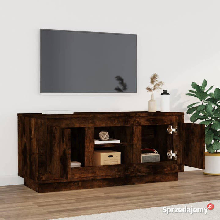 Szafka pod telewizor przydymiony dąb 102x35x45