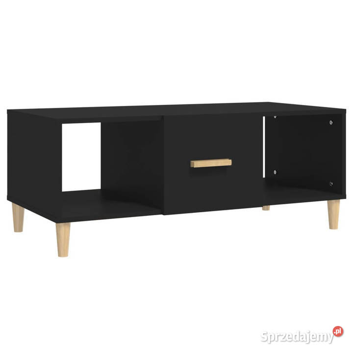 Stolik kawowy czarny 102x50x40 materiał Warszawa