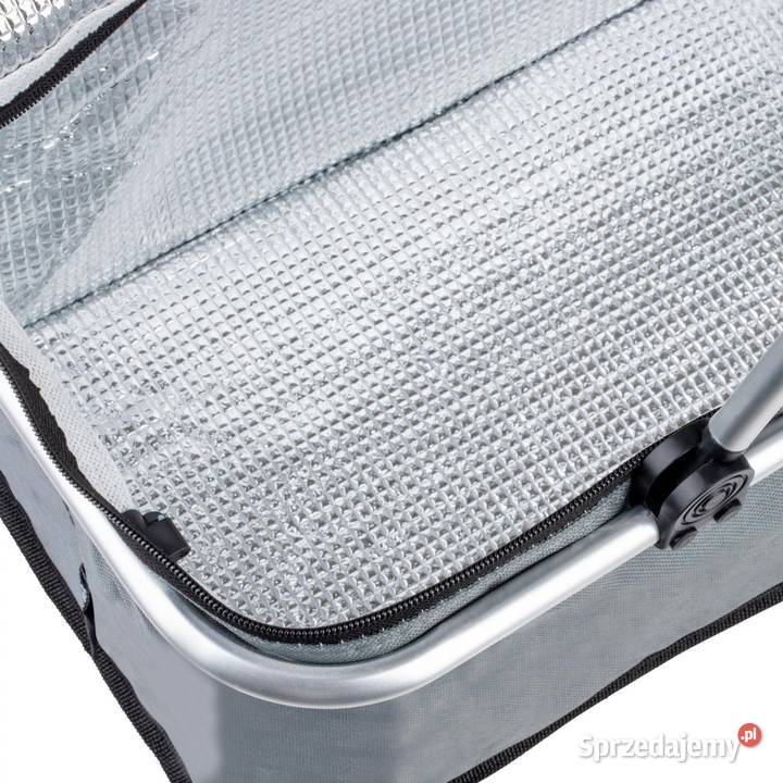 SKŁADANY KOSZYK TERMICZNY PIKNIKOWY NA ZAKUPY szary Poznań