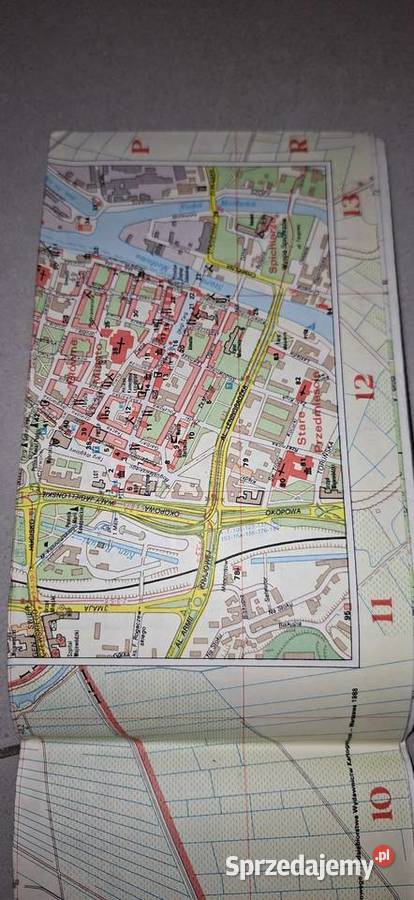Unikatowy plan miasta Gdańska z 1989 oryginalna Łęczyca