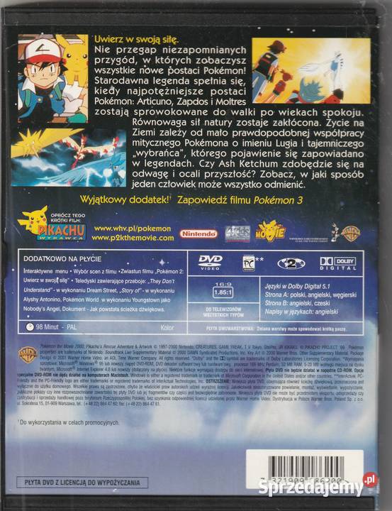 Pokemon 2 uwierz w swoją DVD Pruszków