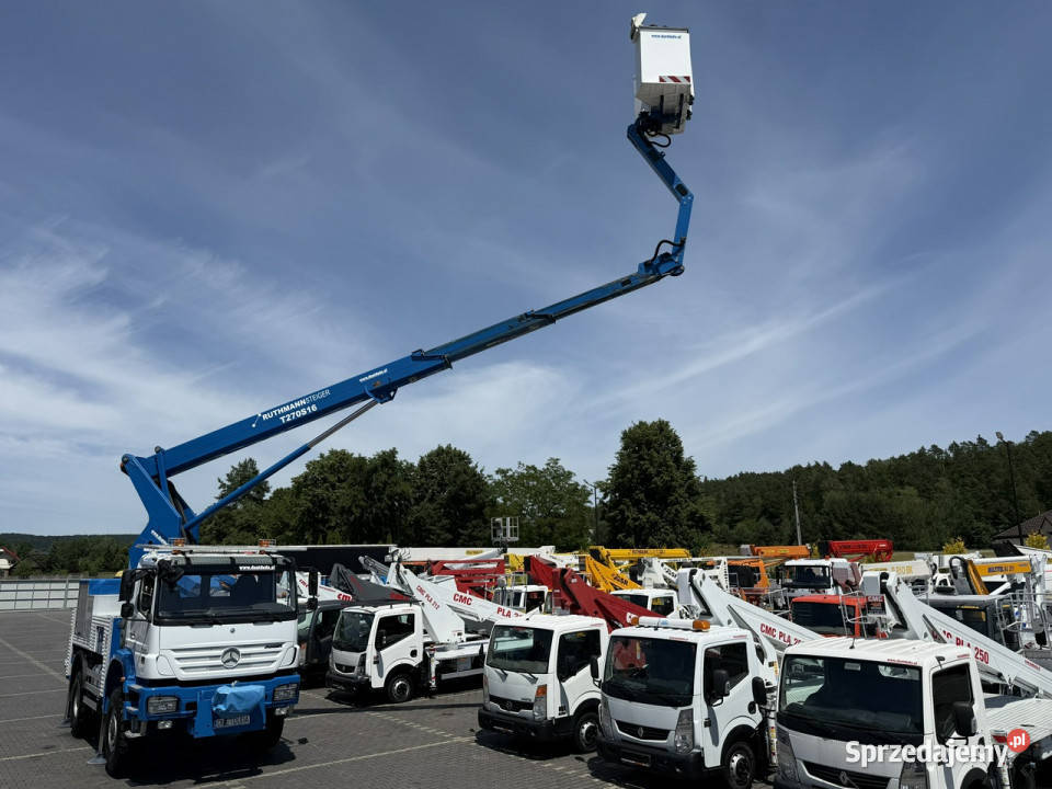 Mercedes AXOR 1829 4x4 Zwyżka RUTHMANN STEIGER Widełki