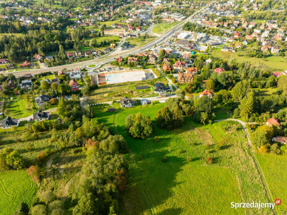 Duża działka budowlana w uzdrowisku Rabka utwardzona Rabka-Zdrój