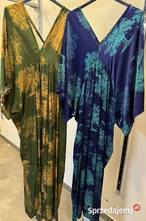 Sukienka maxi jedwab drzewko szczęścia różne Warszawa sprzedam