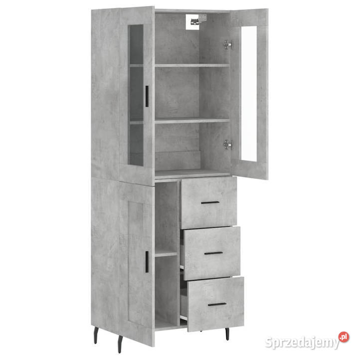 Witrynka szarość betonu 695x34x180 materiał Warszawa
