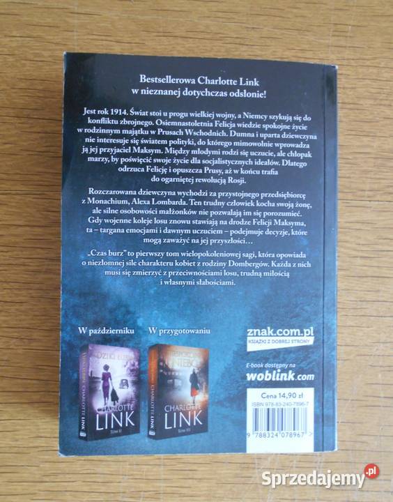 Charlotte Link Czas burz Tom I Kultura i Rozrywka Parczew