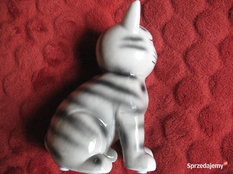 KOT pręgowany 14 x 11 x 8 Figurka z porcelany Siedlce