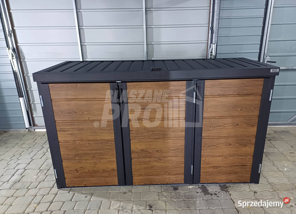 Zabudowa koszy na śmieci wiata śmietnikowa Morąg