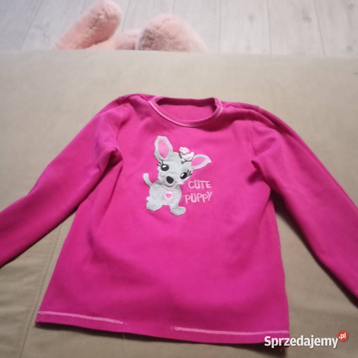 Bluza dziewczęca 8692 Cute Puppy fuksja z haftem Weronikopole