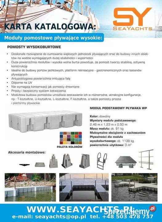 POMOST PŁYWAJĄCY PLATFORMA PŁYWAJĄCA 25 x 25m Czaplinek