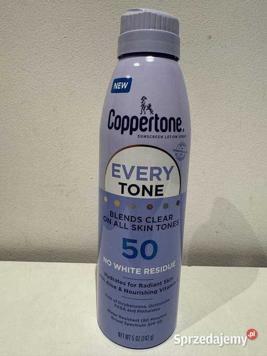 Amerykański spray SPF50 Coppertone EveryTone do Poznań sprzedam