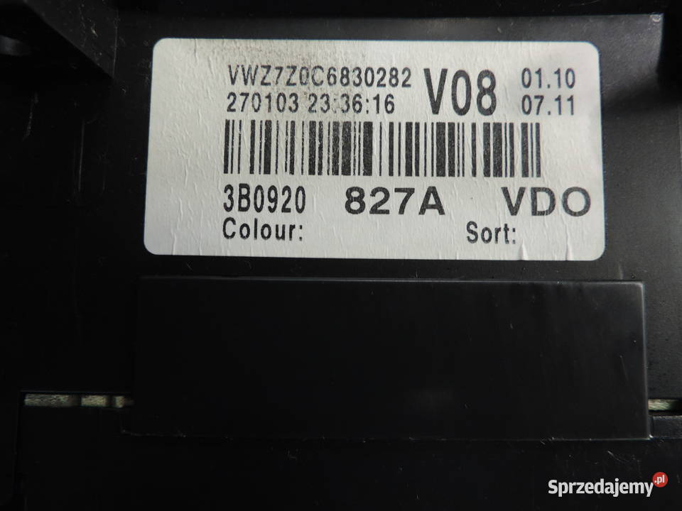 LICZNIK ZEGARY VW PASSAT B5 19 TDI LIFT Rok produkcji 2003 Nowy Sącz