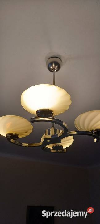 Czteroramienny żyrandol w stylu Art Deco Antyki Skierniewice