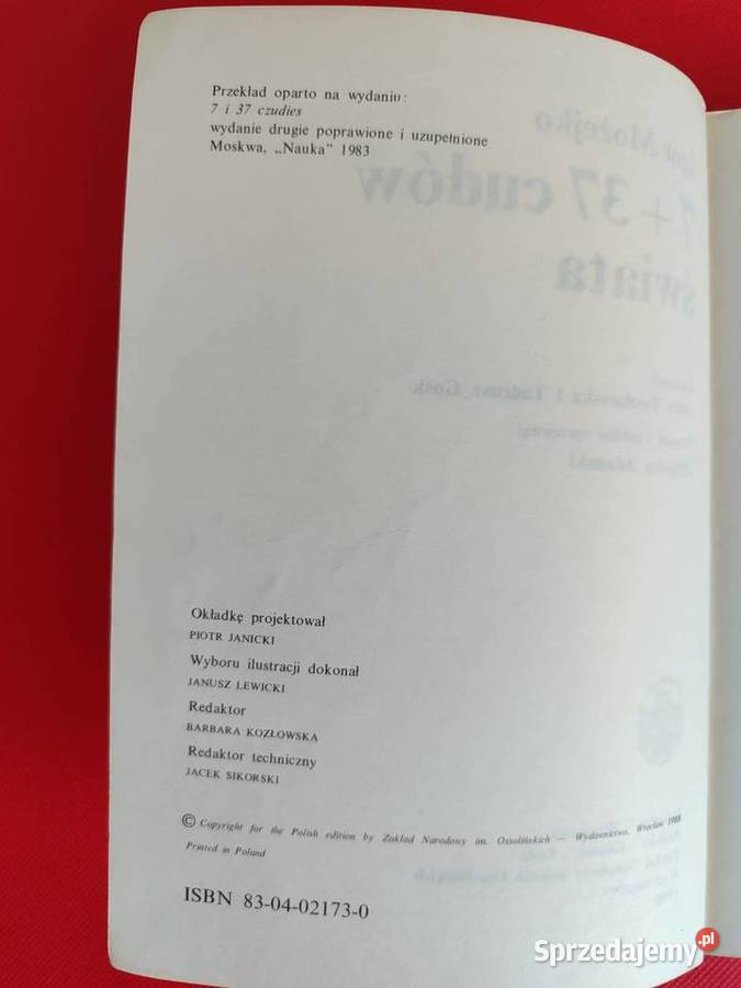 7 37 cudów świata Igor Możejko Antykwariat Katowice