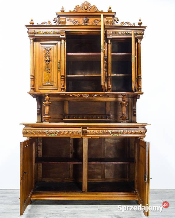 Antyk Wysoki drewniany KREDENS francuski XX wiek Kalisz sprzedam