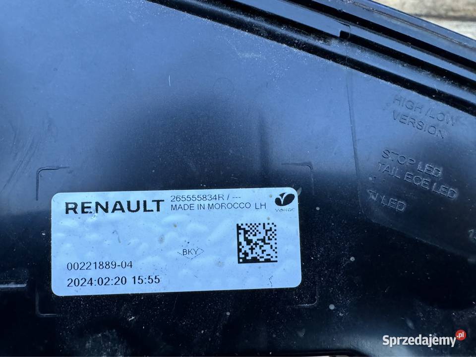 Lampa tył tylna lewa lh renault megane V 5 etech Międzychód