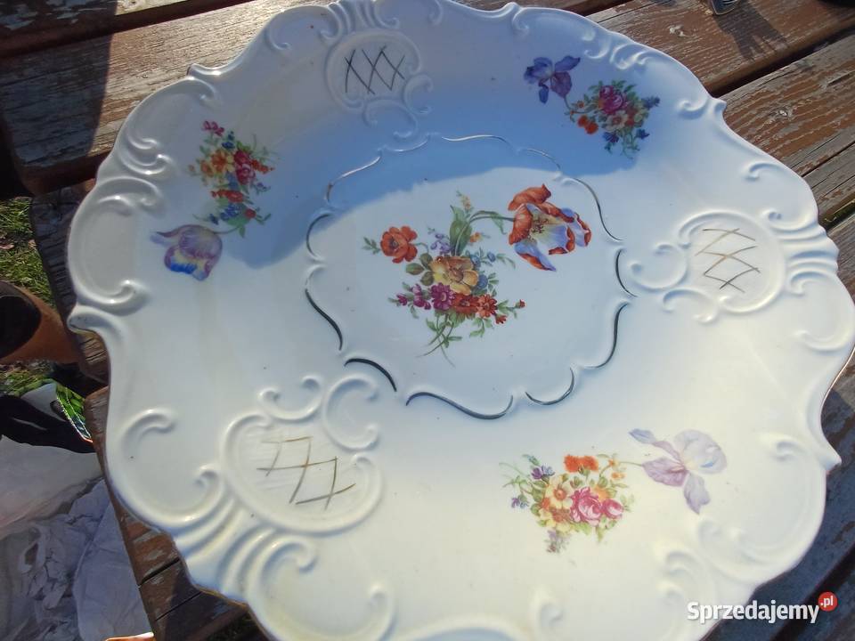 Wielka patera sygnowana KSteinmann 19191938 Porcelana i szkło Lubań
