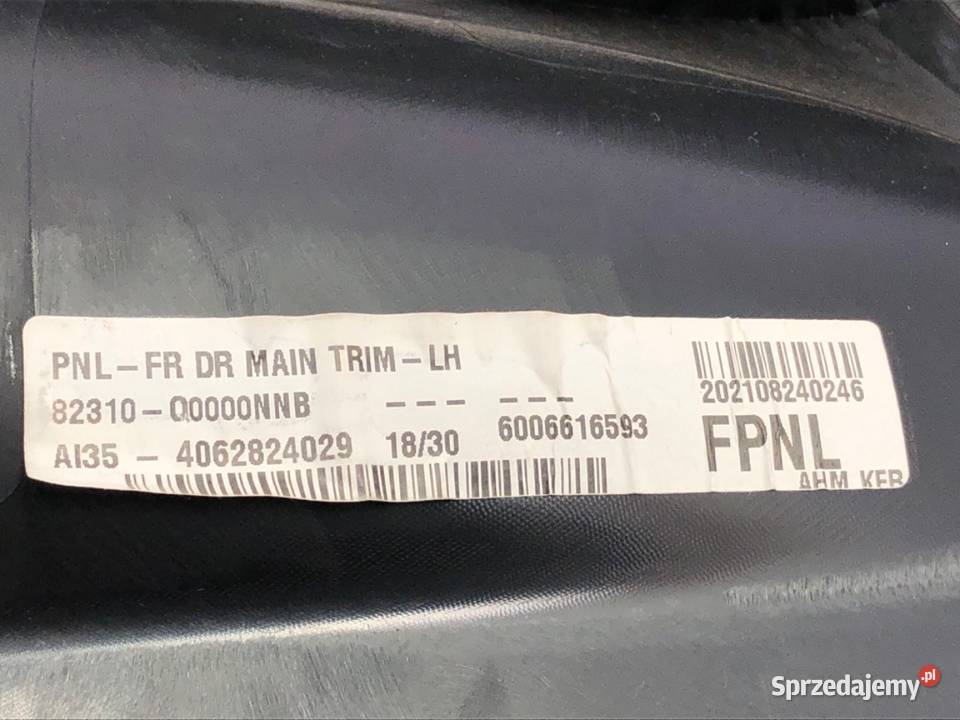 BOCZEK DRZWI LEWY PRZÓD HYUNDAI i20 III osobowe sprzedam