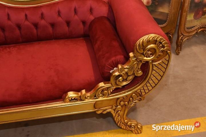 Czerwona Pałacowa Sofa Kanapa Leżanka Szezlong Kraków sprzedam