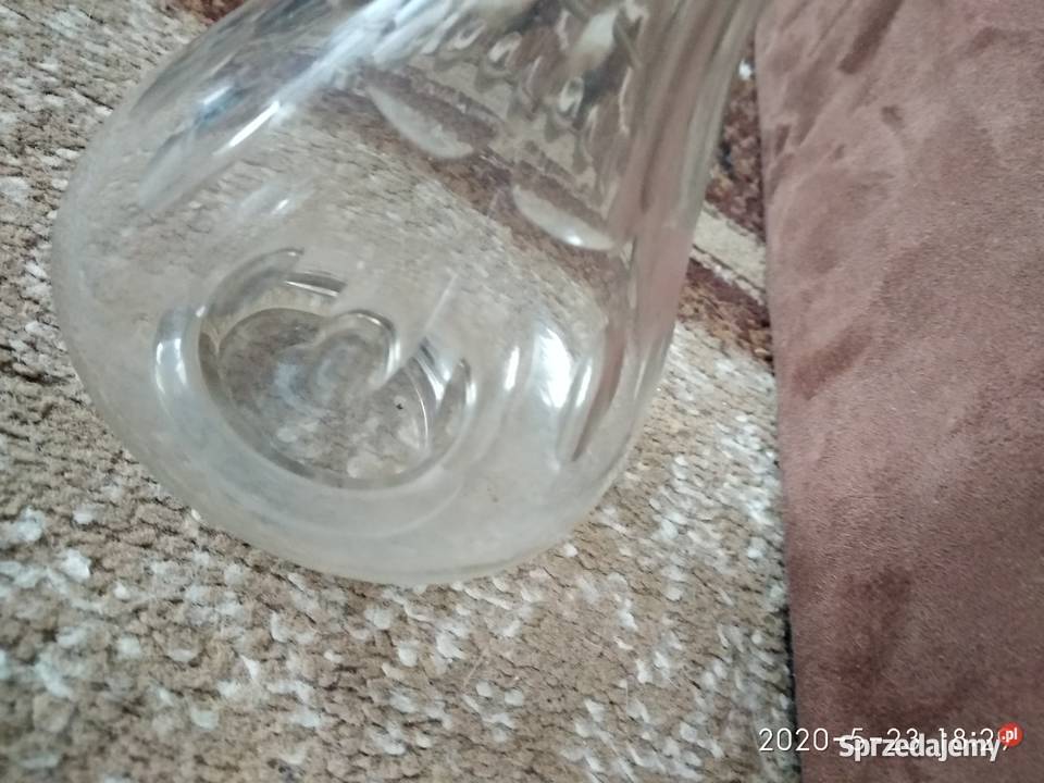 karafka huta szkła hortensja stara inny model Antyki wielkopolskie Poznań