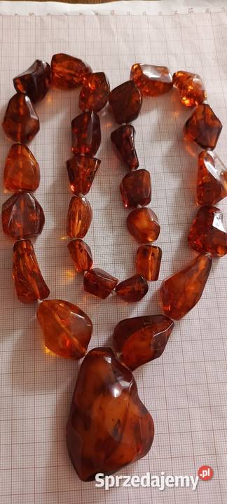 Naszyjnik Bursztyn Vintage