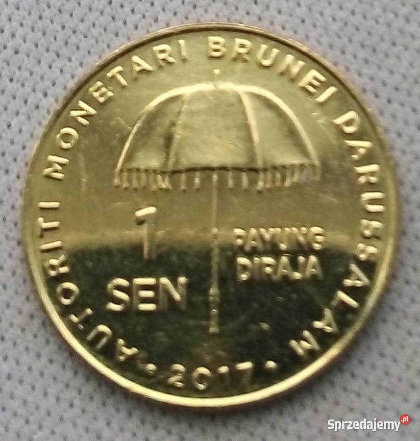 BRUNEI1 SEN2017 r NOWY TYP Numizmatyka