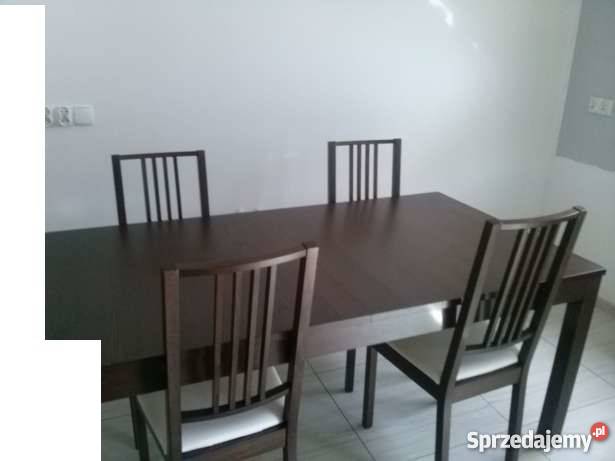 Stół rozkładany 4 krzesła IKEA BJURSTA 140cm Kochcice