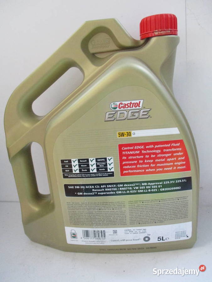 Castrol EDGE 5W30 C3 5L ACEA C3 API SNCF MB Łódź
