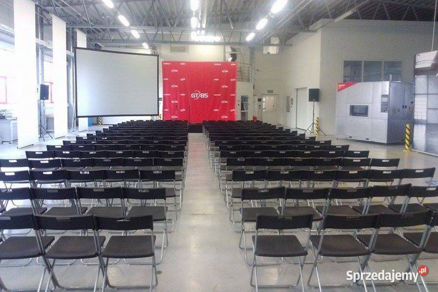 Krzesło składane czarne plastikowe