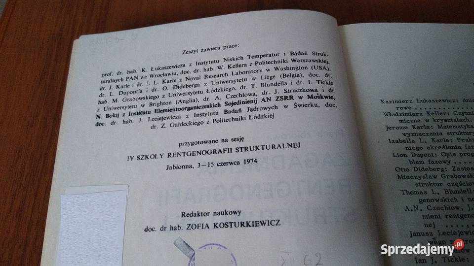 Zagadnienia rentgenografii strukturalnej Gdańsk