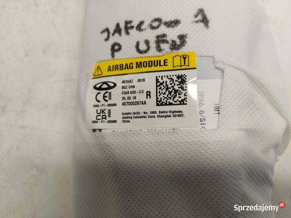 Jaecoo 7 PHEV 2025r airbag poduszka powietrzna
