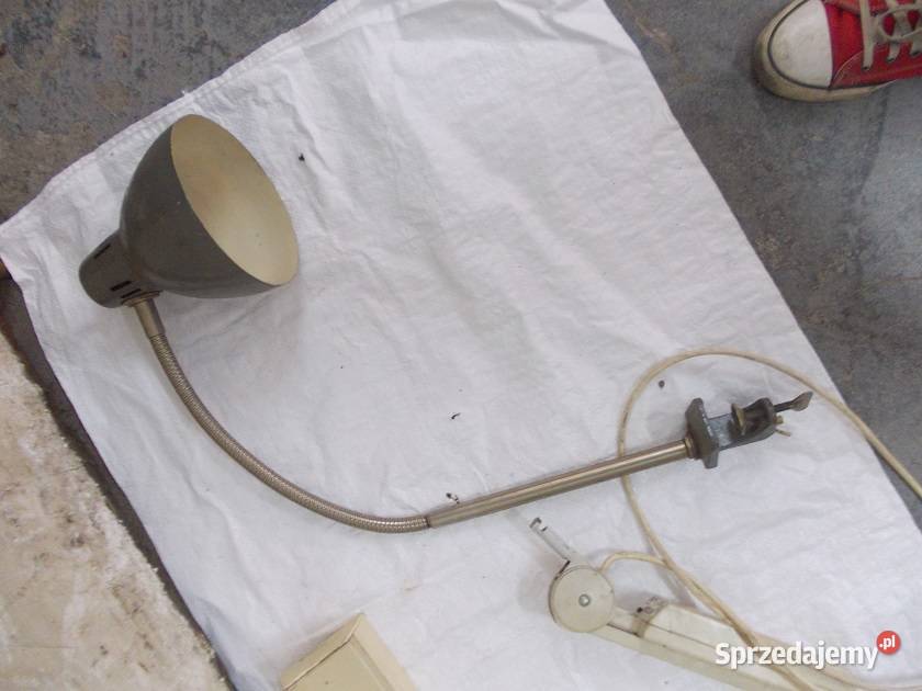 Stara lampa przegubowa żyrafa PRL vintage Bielsko-Biała