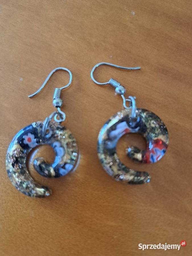 Wisiorek szklany plus kolczyki Wałbrzych