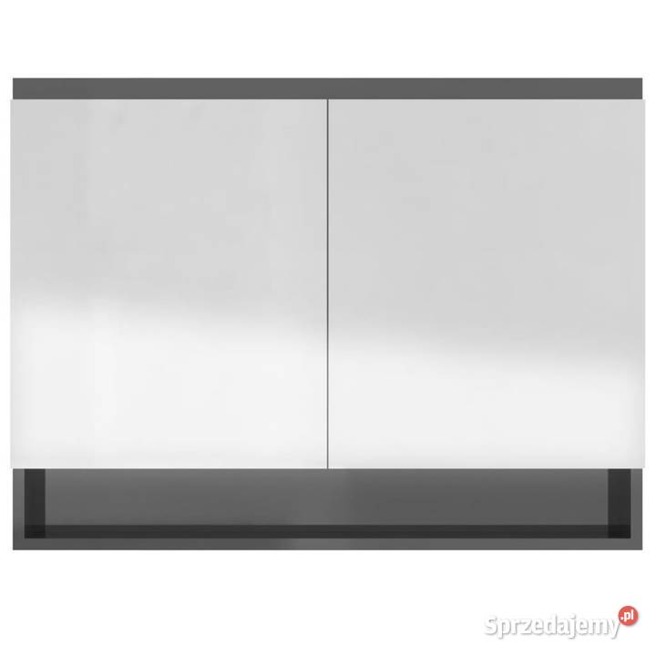 Szafka łazienkowa z lustrem 80x15x60 MDF szary z mazowieckie Warszawa