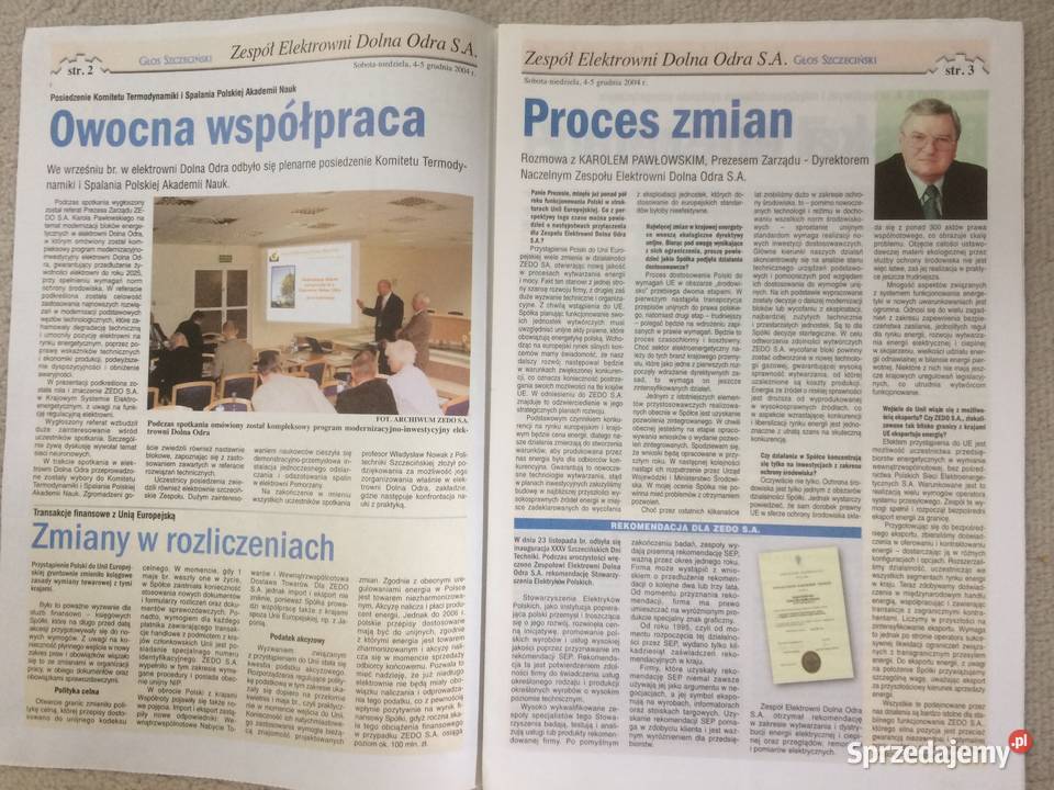 3463 Zespół Elektrowni Dolna Odra SA W Unii Szczecin