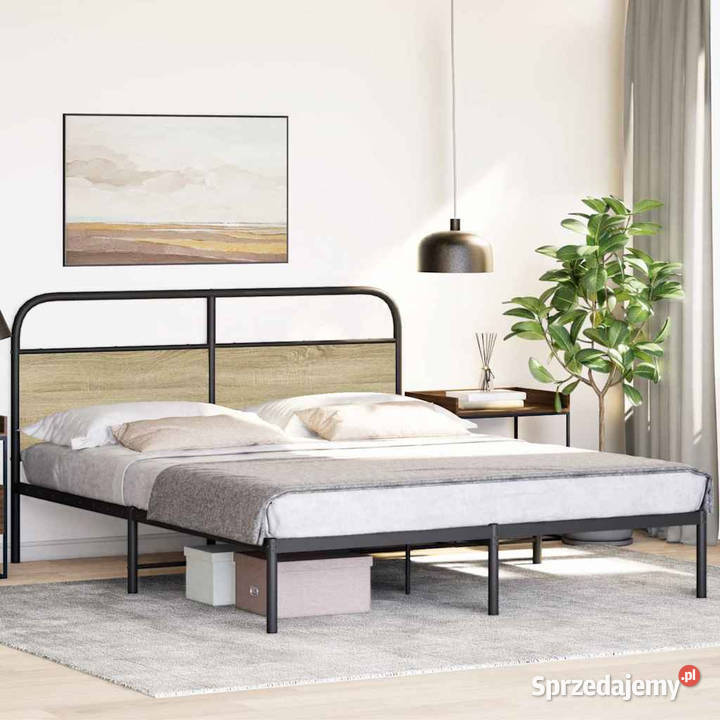 Łóżko bez materaca dąb sonoma 150x200 WM4100260 mazowieckie