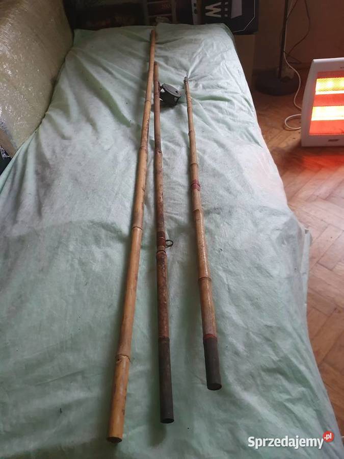 Stare wędki bambusowe muchowe i kołowrotki Sport i Wypoczynek Warszawa