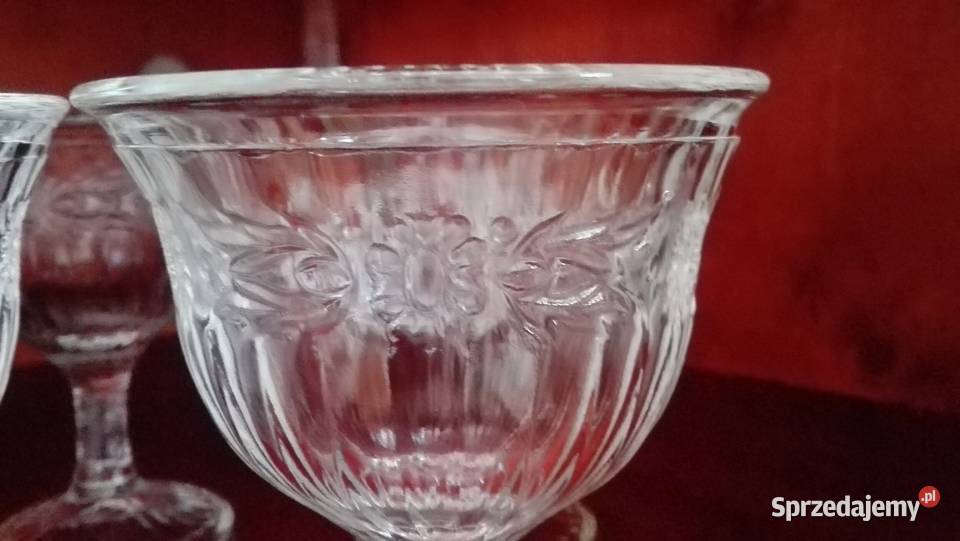 Kielichy puchary 6 szkło Ząbkowice Śląskie Białystok